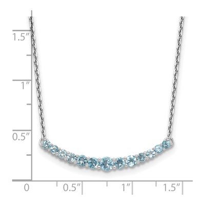 Sterling Silver Swiss Blue Topaz Pendant Necklace – view 5
