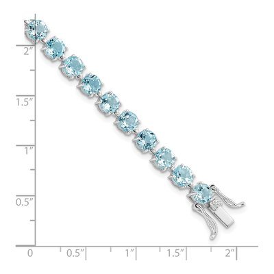 Sterling Silver Swiss Blue Topaz Bracelet – view 2