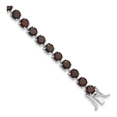 Sterling Silver Garnet Bracelet
