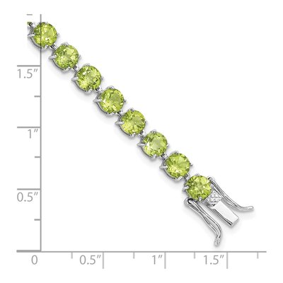 Sterling Silver Peridot Bracelet – view 6
