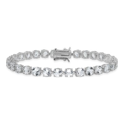 Sterling Silver White Topaz Bracelet – view 3