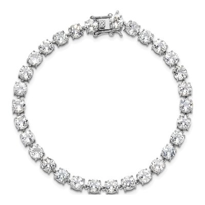 Sterling Silver White Topaz Bracelet – view 4