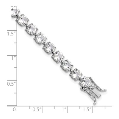 Sterling Silver White Topaz Bracelet – view 5