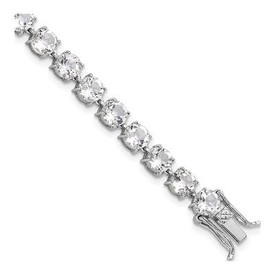 Sterling Silver White Topaz Bracelet