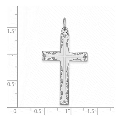 Sterling Silver Laser Cut Cross Pendant – view 4