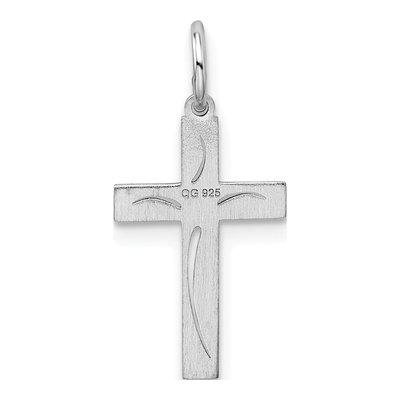Sterling Silver Laser Cut Cross Pendant – view 4
