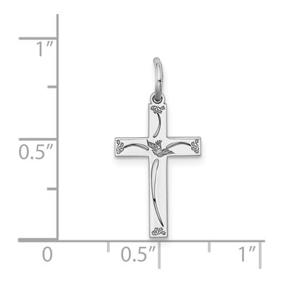 Sterling Silver Laser Cut Cross Pendant – view 5