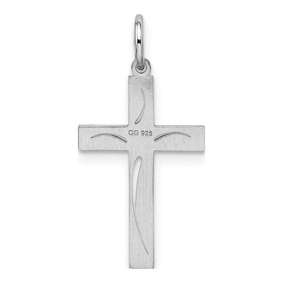Sterling Silver Laser Cut Cross Pendant – view 4
