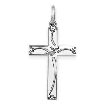 Sterling Silver Laser Cut Cross Pendant