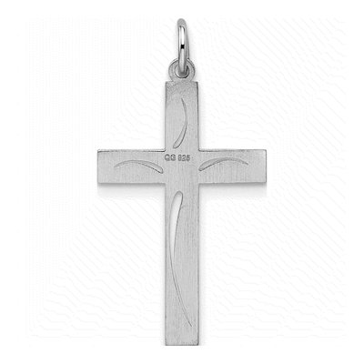 Sterling Silver Laser Cut Cross Pendant – view 4