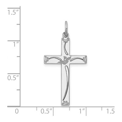 Sterling Silver Laser Cut Cross Pendant – view 5