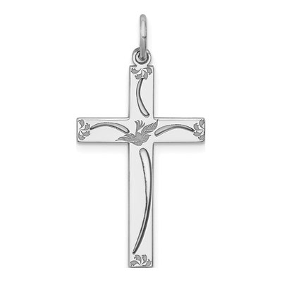 Sterling Silver Laser Cut Cross Pendant