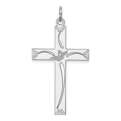 Sterling Silver Laser Cut Cross Pendant