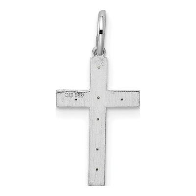 Sterling Silver Laser Cut Cross Pendant – view 4