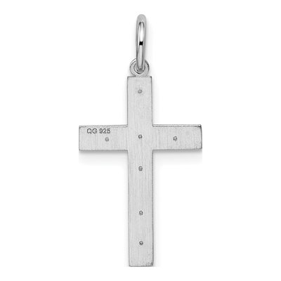 Sterling Silver Laser Cut Cross Pendant – view 4