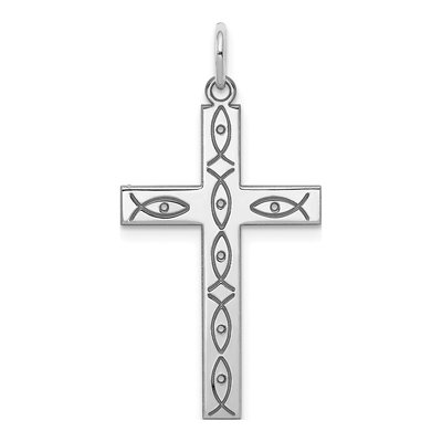 Sterling Silver Laser Cut Cross Pendant