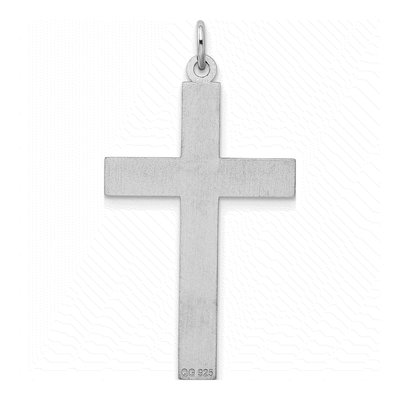 Sterling Silver Laser Cut Cross Pendant – view 4