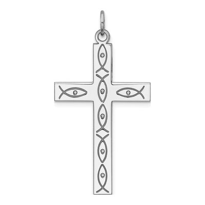 Sterling Silver Laser Cut Cross Pendant