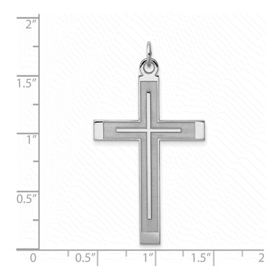 Sterling Silver Laser-Cut Cross Pendant – view 5