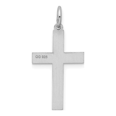 Sterling Silver Laser Cut Cross Pendant – view 4