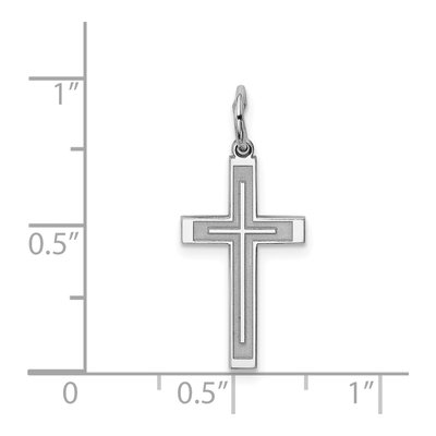 Sterling Silver Laser Cut Cross Pendant – view 5