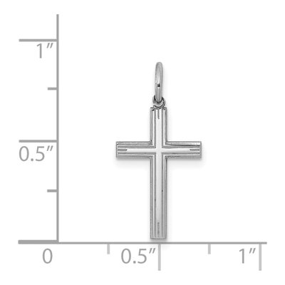 Sterling Silver Laser Cut Cross Pendant – view 5