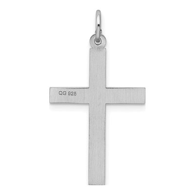 Sterling Silver Laser Cut Cross Pendant – view 4