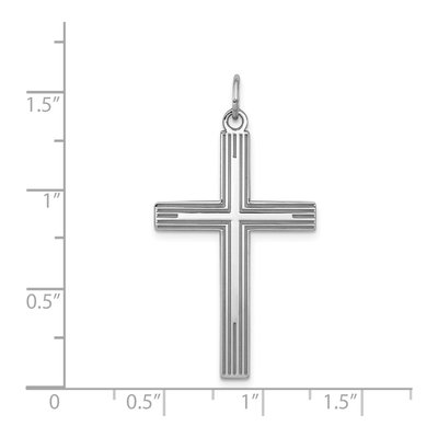Sterling Silver Laser Cut Cross Pendant – view 5