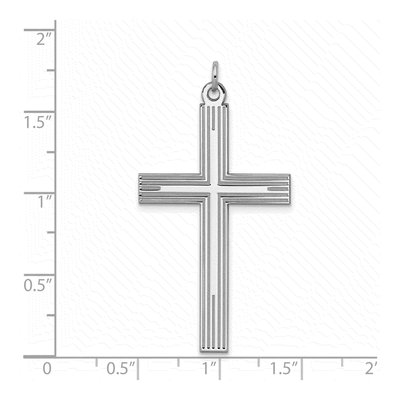Sterling Silver Laser Cut Cross Pendant – view 5