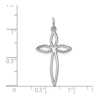Sterling Silver Laser Cut Cross Pendant – view 5