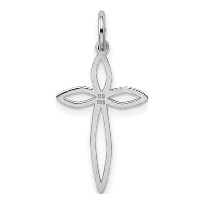 Sterling Silver Laser Cut Cross Pendant – view 4
