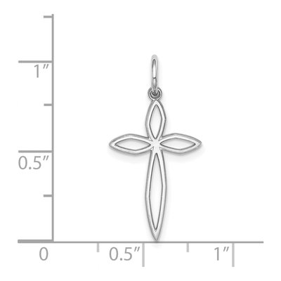 Sterling Silver Laser Cut Cross Pendant – view 5