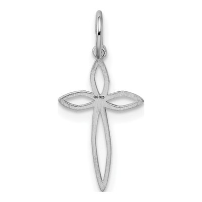 Sterling Silver Laser Cut Cross Pendant – view 4