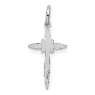 Sterling Silver Laser Cut Cross Pendant – view 4