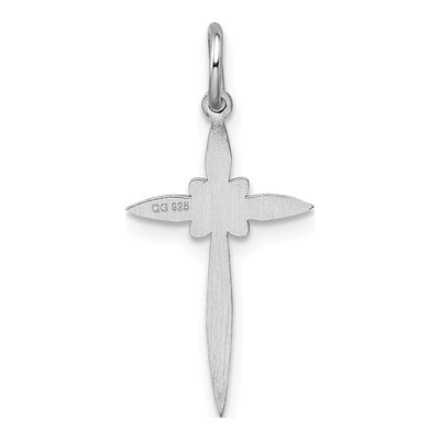 Sterling Silver Laser Cut Cross Pendant – view 4