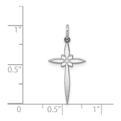 Sterling Silver Laser Cut Cross Pendant – view 5