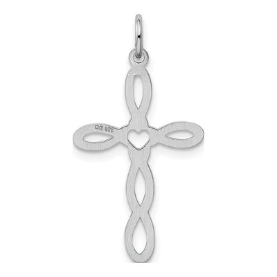 Sterling Silver Laser Cut Cross Pendant – view 4