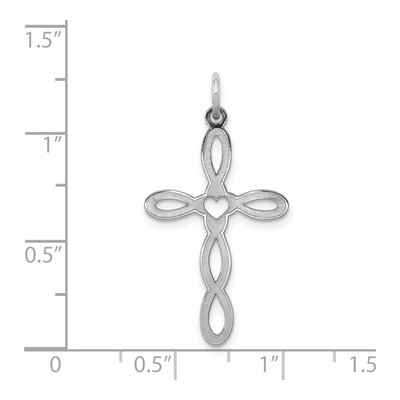 Sterling Silver Laser Cut Cross Pendant – view 5