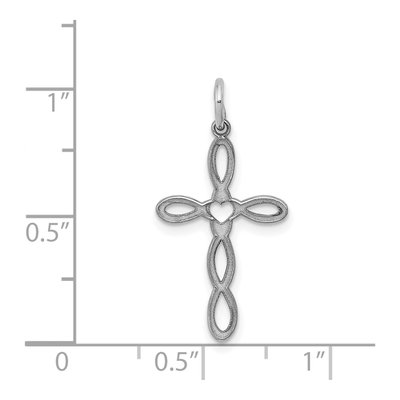 Sterling Silver Laser Cut Cross Pendant – view 5