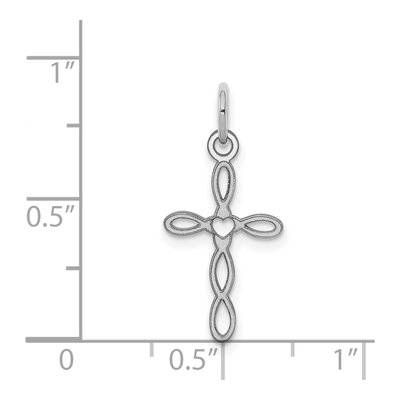 Sterling Silver Laser Cut Cross Pendant – view 5