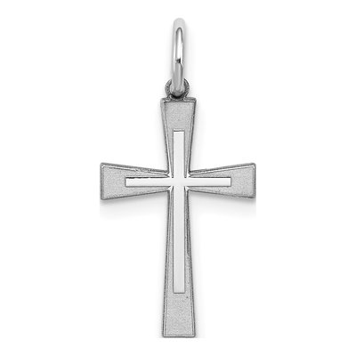 Sterling Silver Laser-Cut Cross Charm