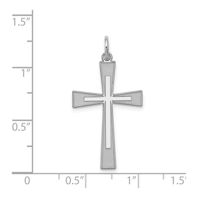 Sterling Silver Laser Cut Cross Pendant – view 4
