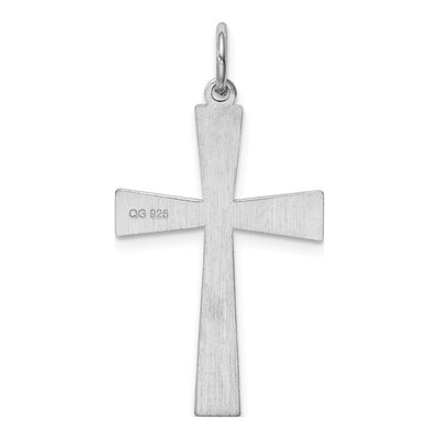 Sterling Silver Laser Cut Cross Pendant – view 5