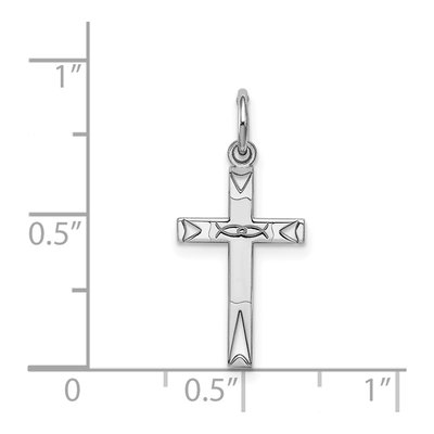 Sterling Silver Laser-Cut Cross Pendant – view 4