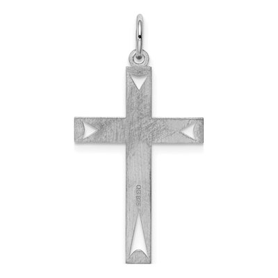Sterling Silver Laser Cut Cross Pendant – view 5