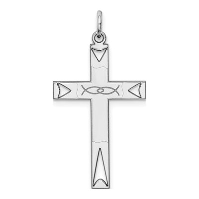 Sterling Silver Laser Cut Cross Pendant