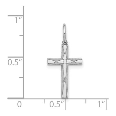 Sterling Silver Laser Cut Cross Charm – view 4