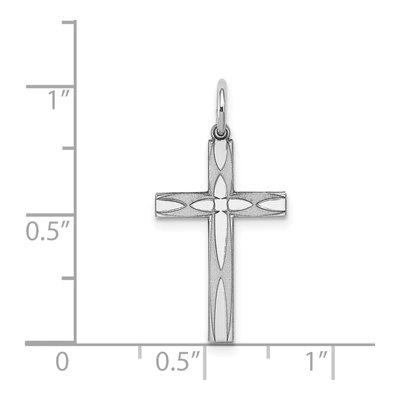 Sterling Silver Laser Cut Cross Pendant – view 4