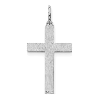 Sterling Silver Laser Cut Cross Pendant – view 5