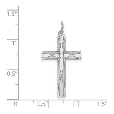Sterling Silver Laser Cut Cross Pendant – view 4